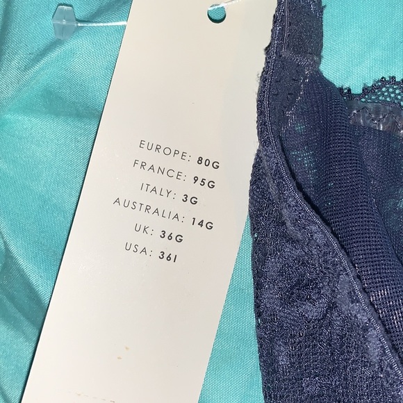 Parfait Sandrine 36G Double Layered Full Coverage Unlined Bra - French Blue - Picture 7 of 11